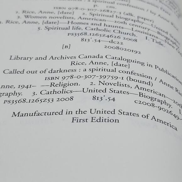 Called Out of Darkness a Spiritual Confession by Anne Rice Deckle Edge First Ed. - Picture 8 of 12